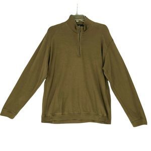 Hathaway Mens Sweater Extra Large Brown Pullover Sweatshirt Long Sleeve 1/4 Zip